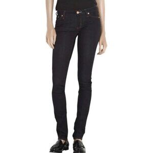 Acne Studios Kex Soft Raw Straight Leg Skinny Jeans Dark Wash Low rise Size 27